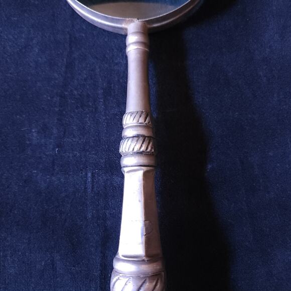 Vintage Rare Ornate Desk Magnifier Magnifying Glass Silverplate Made in India - Picture 6 of 9
